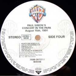 Paul Simon – Paul Simon's Concert In The Park, 2x LP gatefold, Warner Bros. 075992673716
