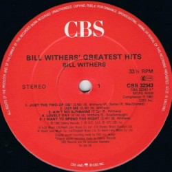 Bill Withers' Greatest Hits, LP, CBS 32343