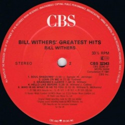 Bill Withers' Greatest Hits, LP, CBS 32343