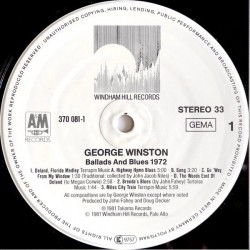 George Winston – Ballads And Blues 1972, LP, Windham Hill 082837008114
