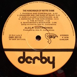 Alec R. Costandinos And The Syncophonic Orchestra – Hunchback Of Notre Dame, LP, Derby DBR-20113