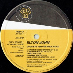 Elton John – Goodbye Yellow Brick Road, LP gatefold, DJM 821-747-1Records