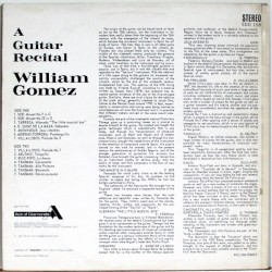 William Gomez – A Guitar Recital, LP, Ace of Diamond SDD-158