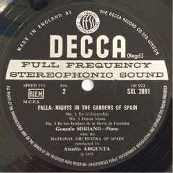 Falla, Soriano / Rodrigo, Yepes, Argenta – Nights In The Gardens Of Spain / Guitar Concerto, LP, Decca SXL-2091