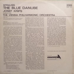 Johann Strauss: The Blue Danube, Vienna Philharmonic Orchestra, Krips, LP, Ace of Diamonds SDD-133