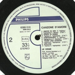 Le Orme – Canzone D'Amore, LP, Philips 6389-010