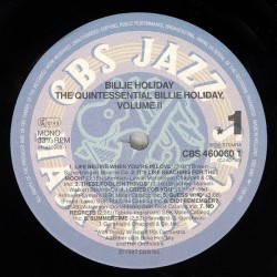 Billie Holiday – The Quintessential Billie Holiday Volume 2, LP mono, CBS 460060-1