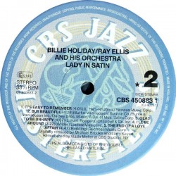 Billie Holiday / Ray Ellis And His Orchestra – Lady In Satin, LP, CBS 450883-1