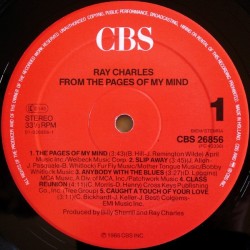 Ray Charles – From The Pages Of My Mind, LP, CBS 26856