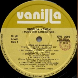 Ornella Vanoni – Uomo Mio Bambino Mio, LP gatefold, Vanilla OVL-2003