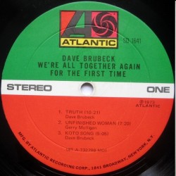 Dave Brubeck – We're All Together Again For The First Time, LP, Atlantic SD-1641