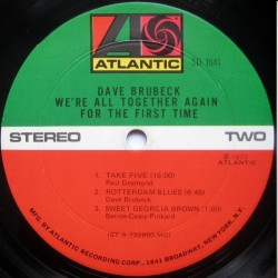 Dave Brubeck – We're All Together Again For The First Time, LP, Atlantic SD-1641