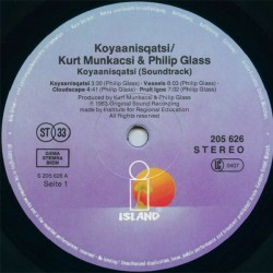 Philip Glass – Koyaanisqatsi (OST), LP, Island Records 205-626