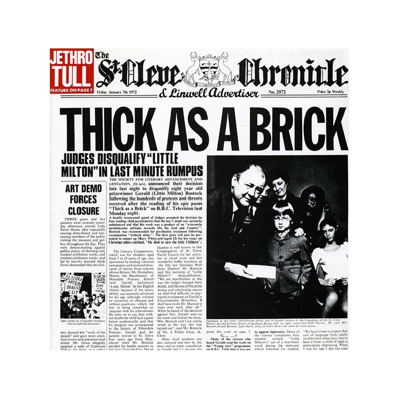 Jethro Tull – Thick As A Brick, LP, Chrysalis CHR-1003