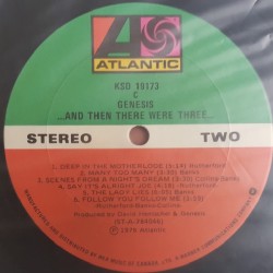 Genesis – ...And Then There Were Three..., LP gatefold, Atlantic KSD-19173