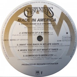 Carpenters – Made In America, LP, A&M Records AMLK-63723