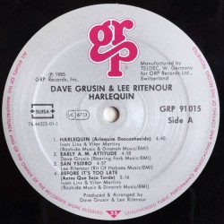 Dave Grusin & Lee Ritenour – Harlequin, LP, GRP 91015