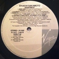 Ryuichi Sakamoto – Heartbeat, LP, Virgin VUSLP-46
