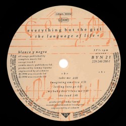Everything But The Girl – The Language Of Life, LP, Blanco Y Negro 022924626012