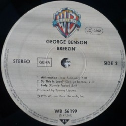 George Benson – Breezin', LP, Warner Bros. WB-56199