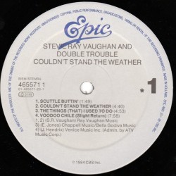 Stevie Ray Vaughan And Double Trouble: Couldn't Stand The Weather, LP, Epic 465571-1