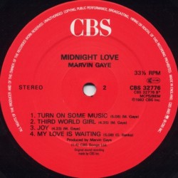 Marvin Gaye – Midnight Love, LP, CBS 5099703277616