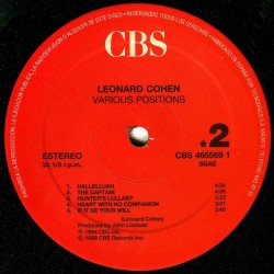 Leonard Cohen – Various Positions, LP, CBS 465569-1