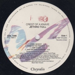 Jethro Tull – Crest Of A Knave, LP, Chrysalis CDL-1590