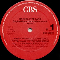 Barbra Streisand – Yentl - (OST), LP gatefold, CBS 86302