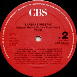 Barbra Streisand – Yentl - (OST), LP gatefold, CBS 86302