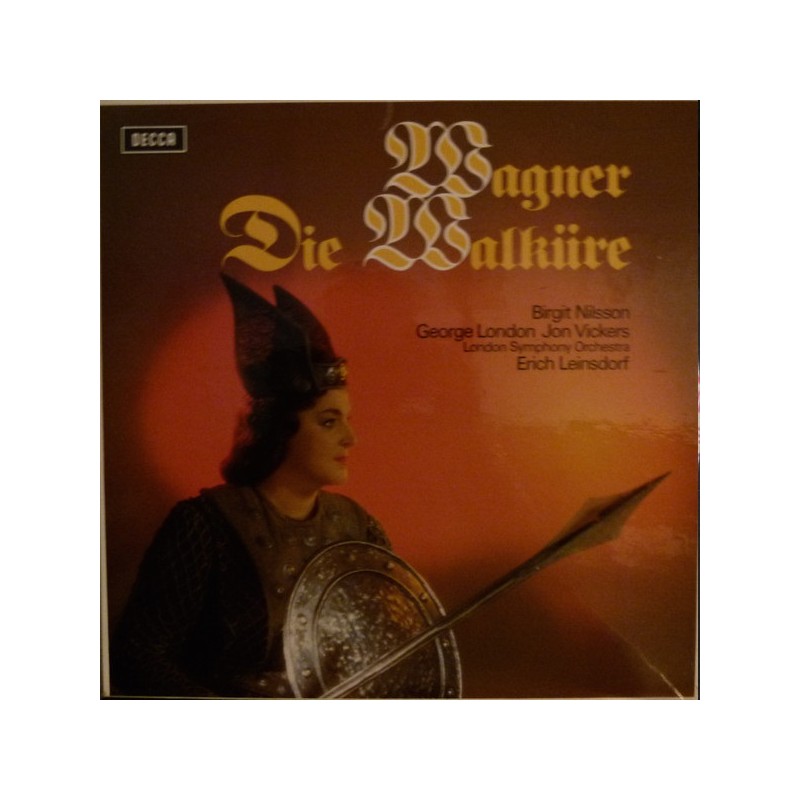 Wagner: Die Walkure, Birgit Nilsson, George London, Jon Vickers, London Symphony Orchestra, Leinsdorf, 5x LP, Decca 7BB-125-9