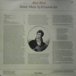 Fernando Sor: Guitar Music, Alice Artzt, LP, Meridian E77006