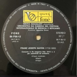 Haydn, Boccherini: Sinfonia In Re Minore Op.12 N.4 «La Casa Del Diavolo», Nikita Magaloff, LP, Foné 86F06-12