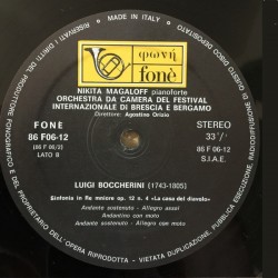 Haydn, Boccherini: Sinfonia In Re Minore Op.12 N.4 «La Casa Del Diavolo», Nikita Magaloff, LP, Foné 86F06-12