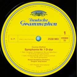 Gustav Mahler: Symphony No.1, Boston Symphony Orchestra, Seiji Ozawa, LP, Deutsche Grammophon 2530-993