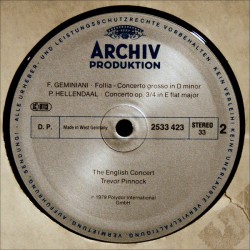 The English Concert: Trevor Pinnock – A Grand Concert Of Musick (English Baroque Concerti), LP, Archiv 2533-423