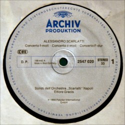 Alessandro Scarlatti: Concerti Grossi, Solisti Dell'Orchestra "Scarlatti" Napoli, Ettore Gracis, LP, Archiv 2547-020
