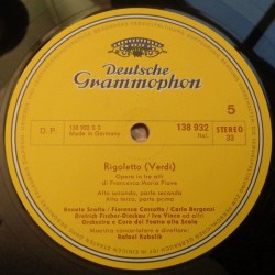 Giuseppe Verdi: Rigoletto, Scotto, Cossotto, Bergonzi, Fischer-Dieskau, Vinco, Rafael Kubelik, 3x LP, DG 2709-014