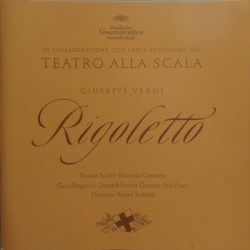 Giuseppe Verdi: Rigoletto, Scotto, Cossotto, Bergonzi, Fischer-Dieskau, Vinco, Rafael Kubelik, 3x LP, DG 2709-014
