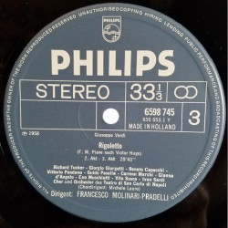 Verdi: Rigoletto, Gianna D'Angelo, Renato Capecchi, Tucker, Francesco Molinari-Pradelli, 2x LP, Philips 6747-407