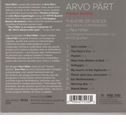 Arvo Pärt: Creator Spiritus - Theatre Of Voices, Ars Nova Copenhagen, CD, Harmonia Mundi HMU807553