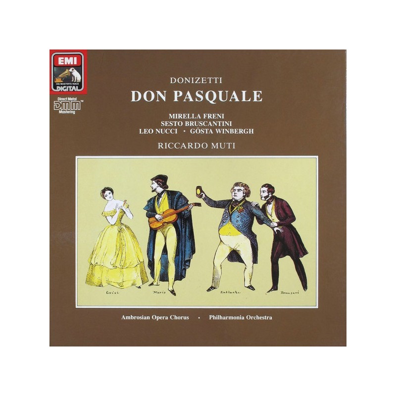 Donizetti: Don Pasquale, Mirella Freni, Sesto Bruscantini, Leo Nucci, Gösta Winbergh, Riccardo Muti, 2x LP, EMI 14-3436-3