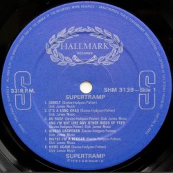 Supertramp – Supertramp, LP, Hallmark Records SHM-3139