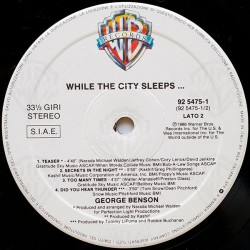 George Benson – While The City Sleeps..., LP, Warner Bros. 92-5475-1