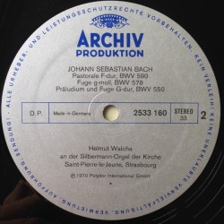 Jean Sebastien Bach: Préludes - Fugues - Pastorale, Helmut Walcha, LP, Archiv 2533-160