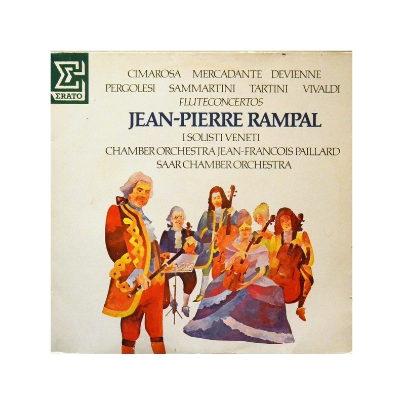 Mercadante, Cimarosa, Tartini, Sammartini, Vivaldi, Pergolesi: Jean-Pierre Rampal: Flute Concertos, 3x LP, Erato ERA-50529