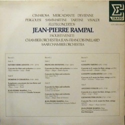 Mercadante, Cimarosa, Tartini, Sammartini, Vivaldi, Pergolesi: Jean-Pierre Rampal: Flute Concertos, 3x LP, Erato ERA-50529