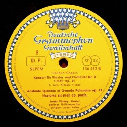 Chopin: Klavierkonzert Nr. 2 f-moll, Nocturne, Vàsàry, Berliner Philharmoniker, Kulka, Deutsche Grammophon 136452-SLPEM