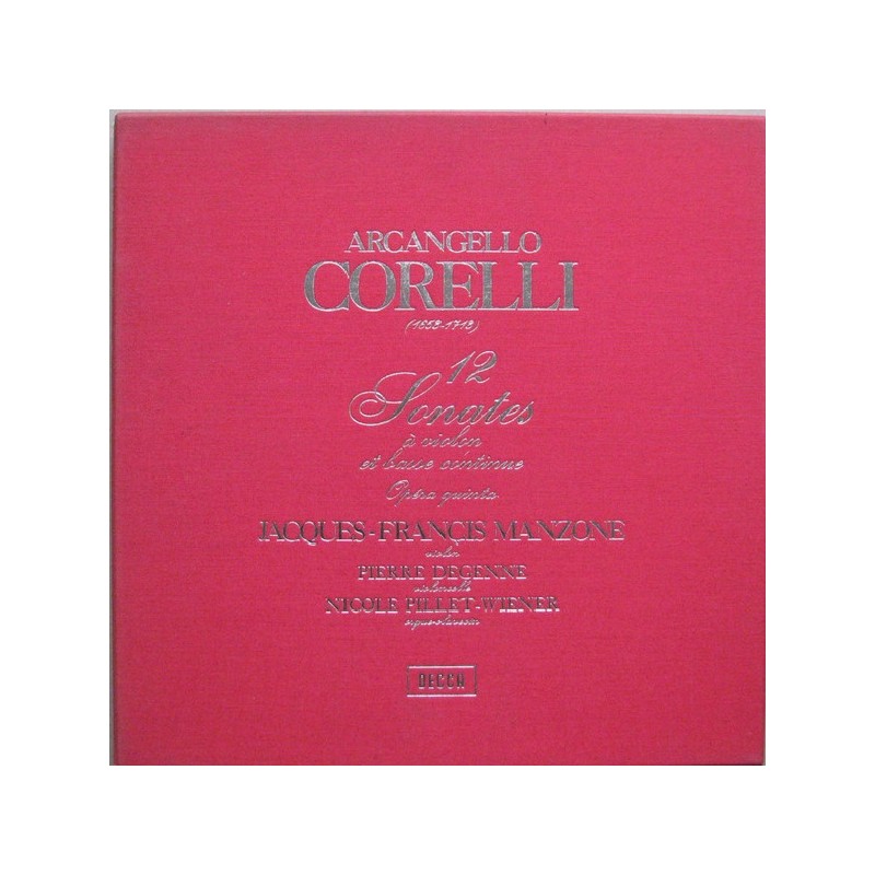 Arcangelo Corelli: 12 Sonates À Violon Et Basse Continue - Opéra Quinta, Manzone, Degenne, Pillet-Wiener, 3x LP, Decca 7602/04