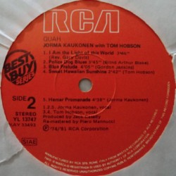 Jorma Kaukonen With Tom Hobson – Quah, LP, RCA YL-13747